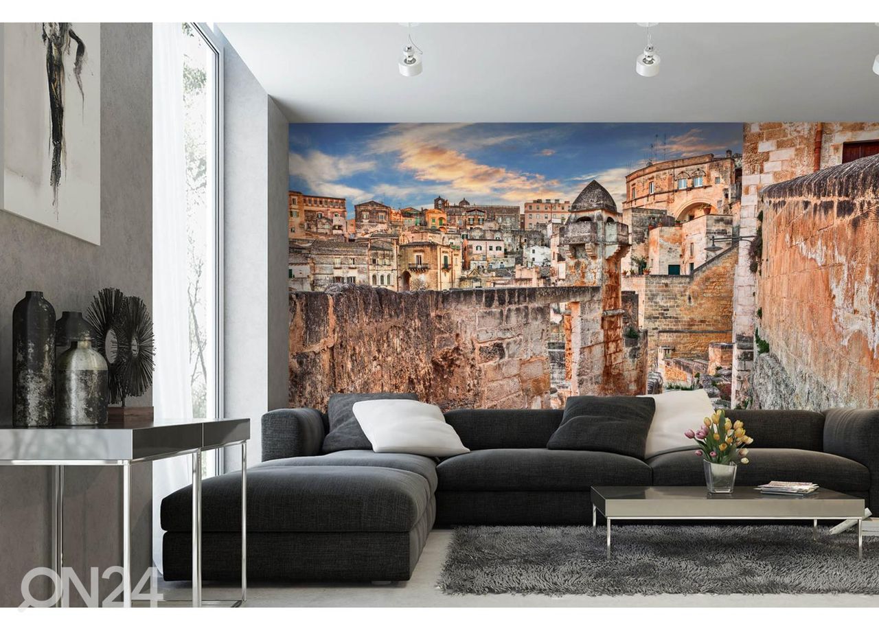 Isekleepuv fototapeet Matera Basilicata suurendatud