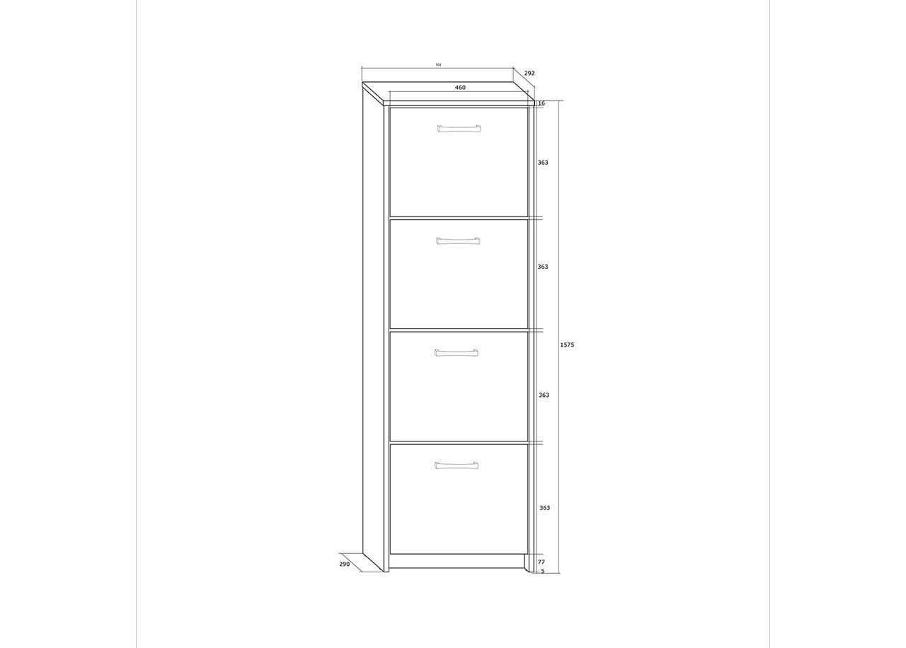 Jalatsikapp 50 cm suurendatud