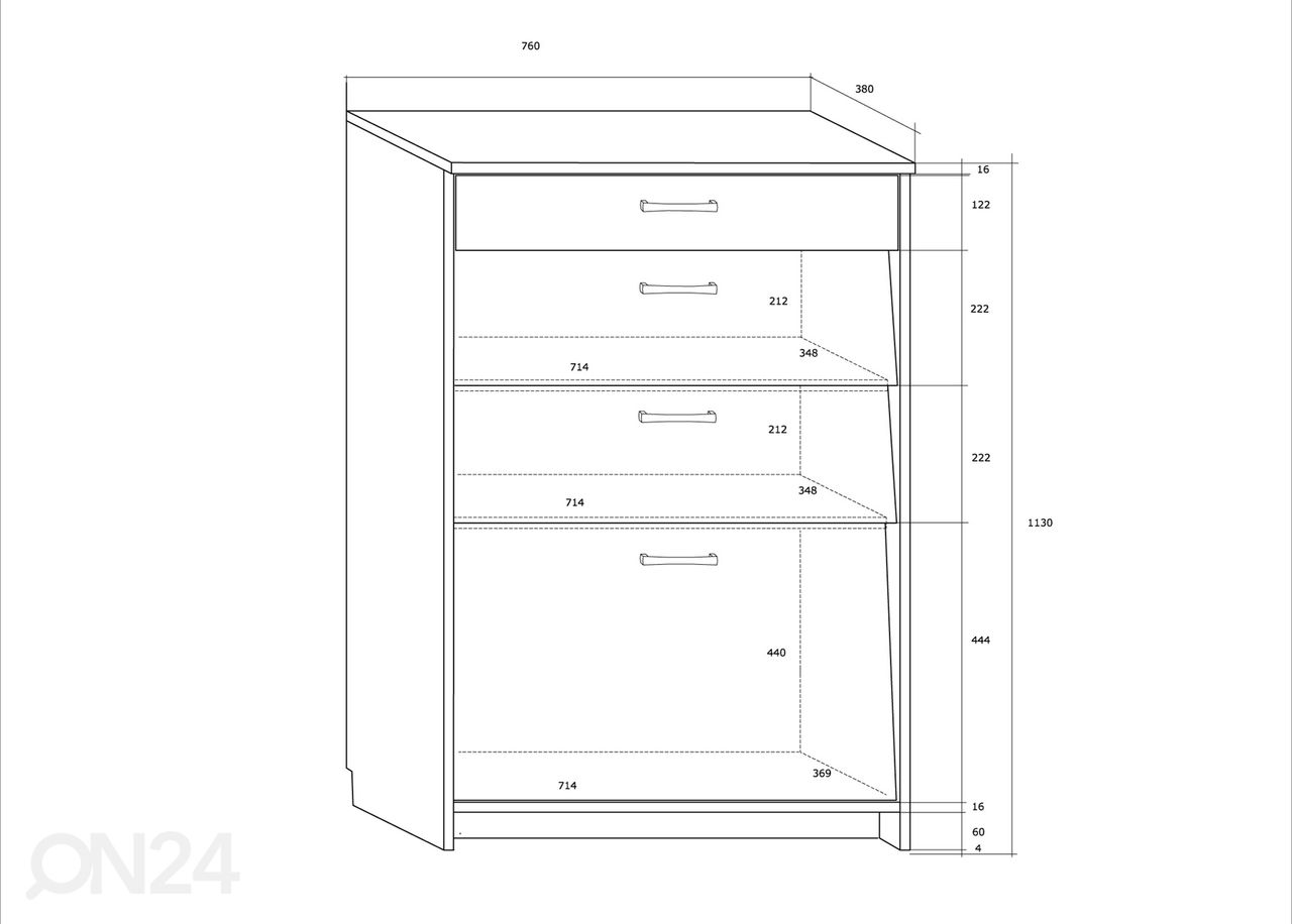 Jalatsikapp 76 cm suurendatud