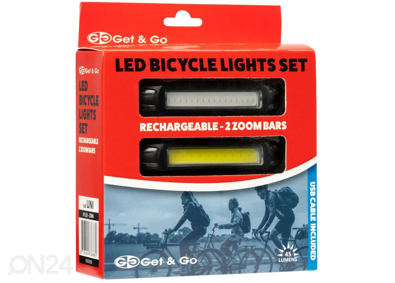 Jalgratta tulede komplekt Zoom Bar 45 LED 2 tk suurendatud