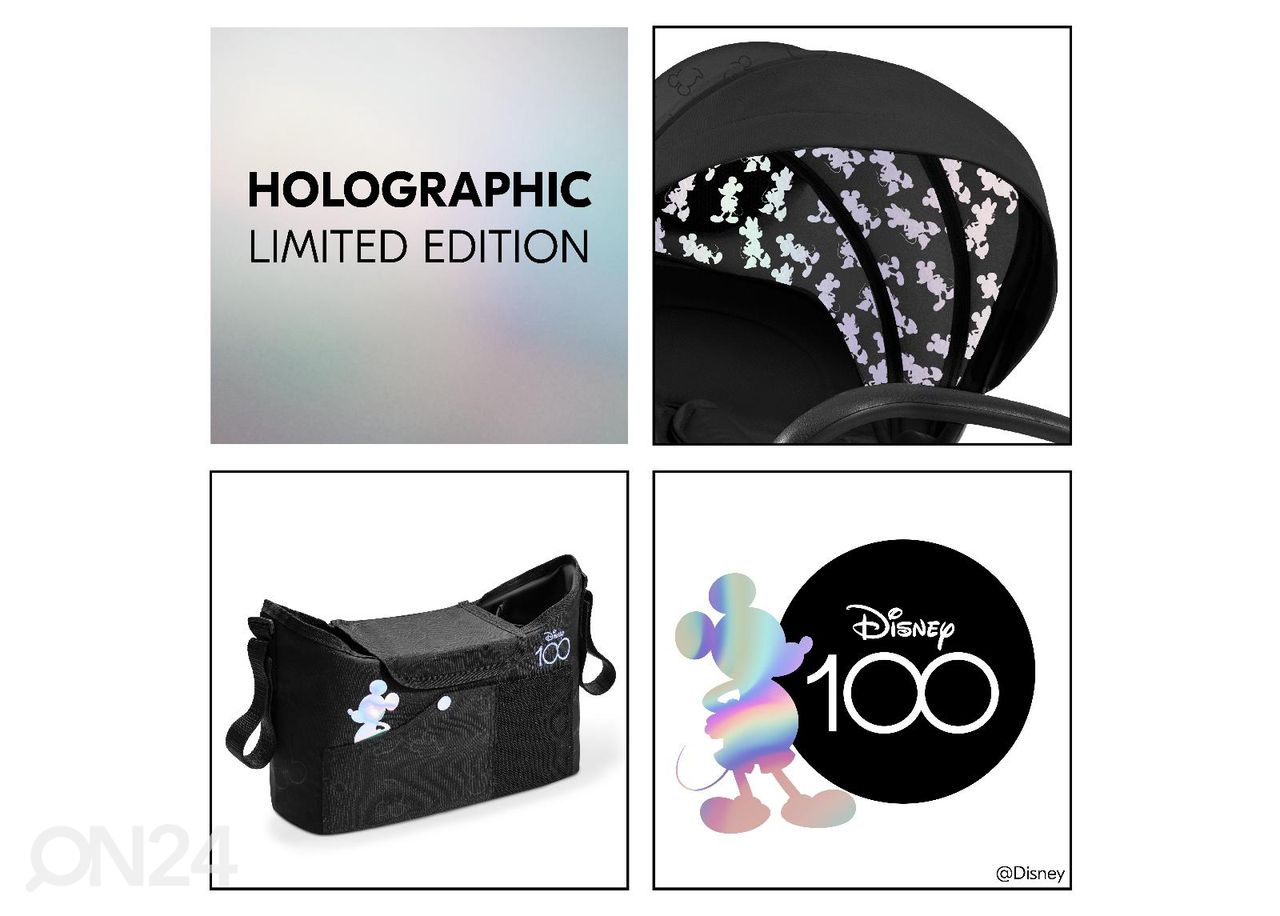 Jalutuskäru koos kotiga Hauck Disney Travel N Care Set Disney 100 must suurendatud