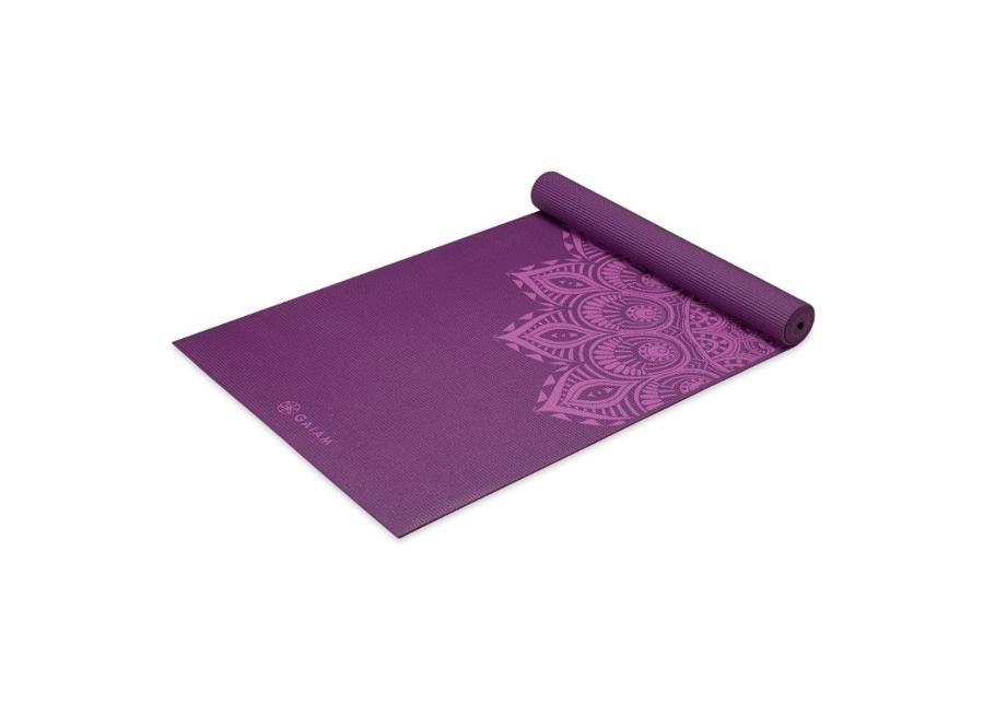 Joogmatt lilla Mandala 6mm GAIAM suurendatud