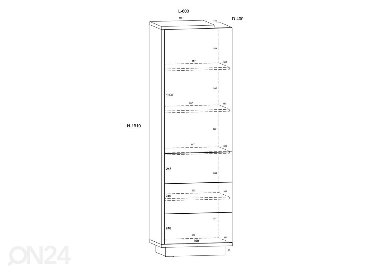 Kapp 60 cm suurendatud