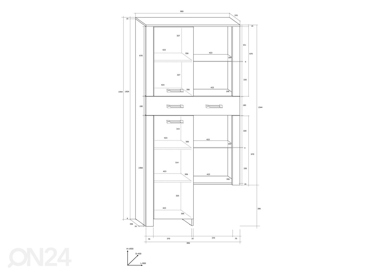 Kappriiul 90 cm suurendatud