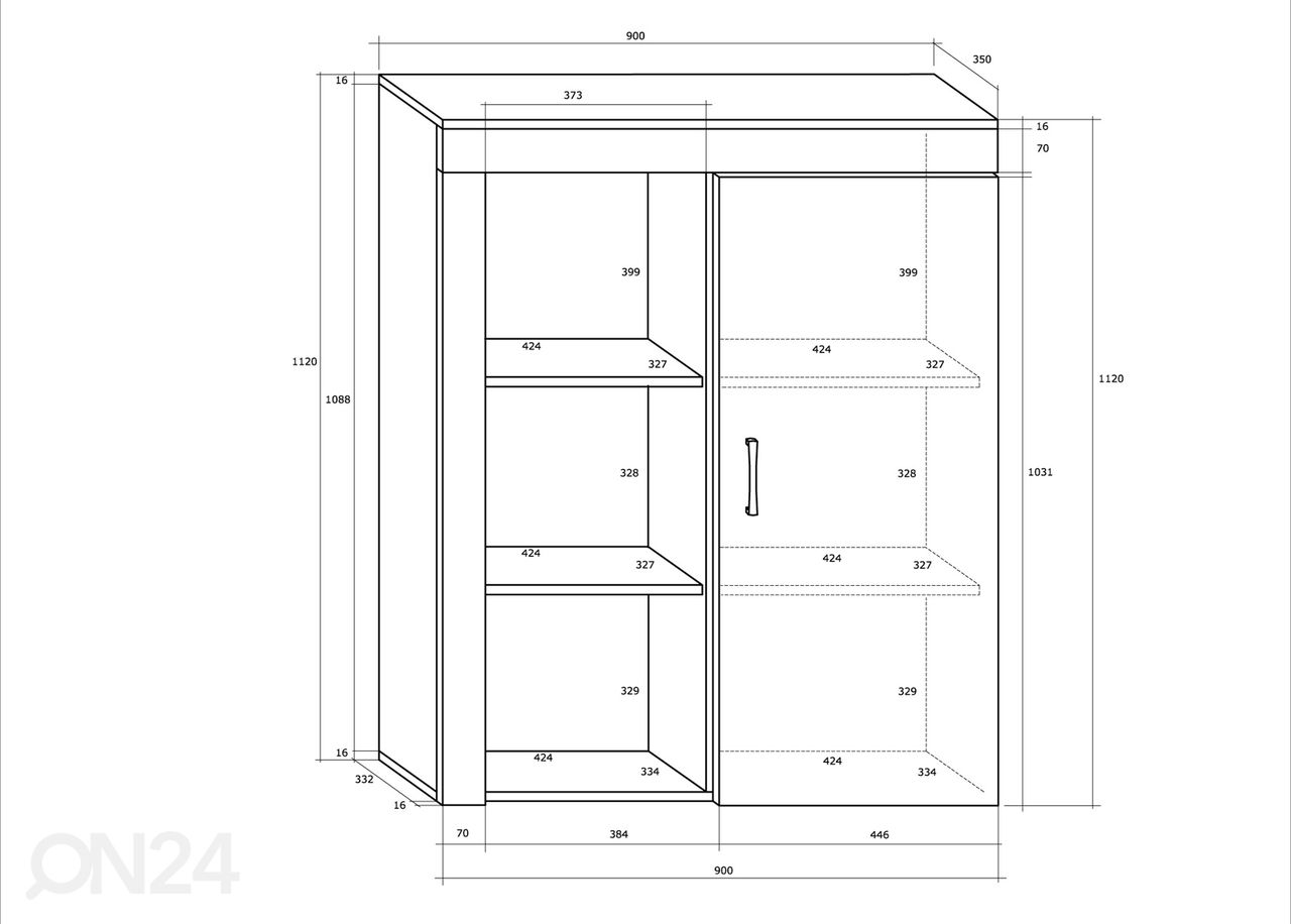 Kappriiul Keana 90 cm suurendatud