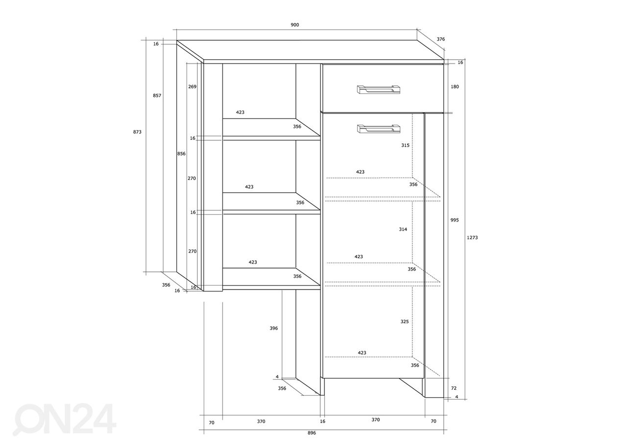 Kappriiul Midleton 90 cm suurendatud