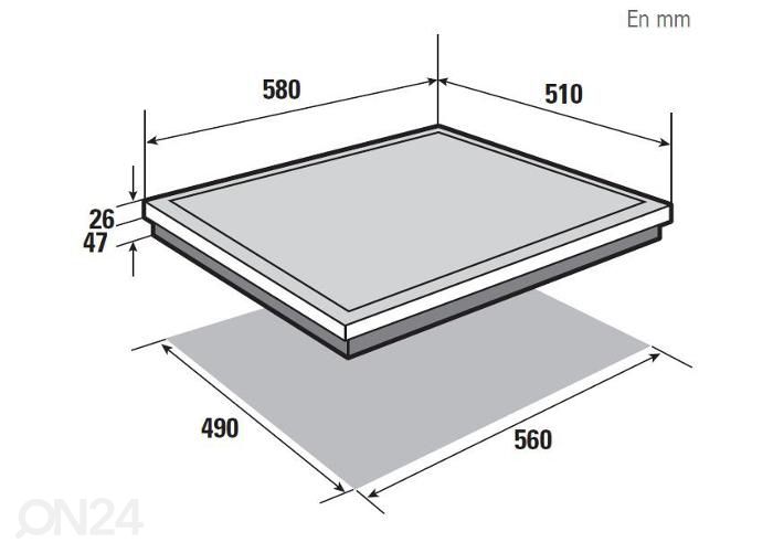 Keraamiline pliidiplaat Brandt BPV6410B suurendatud