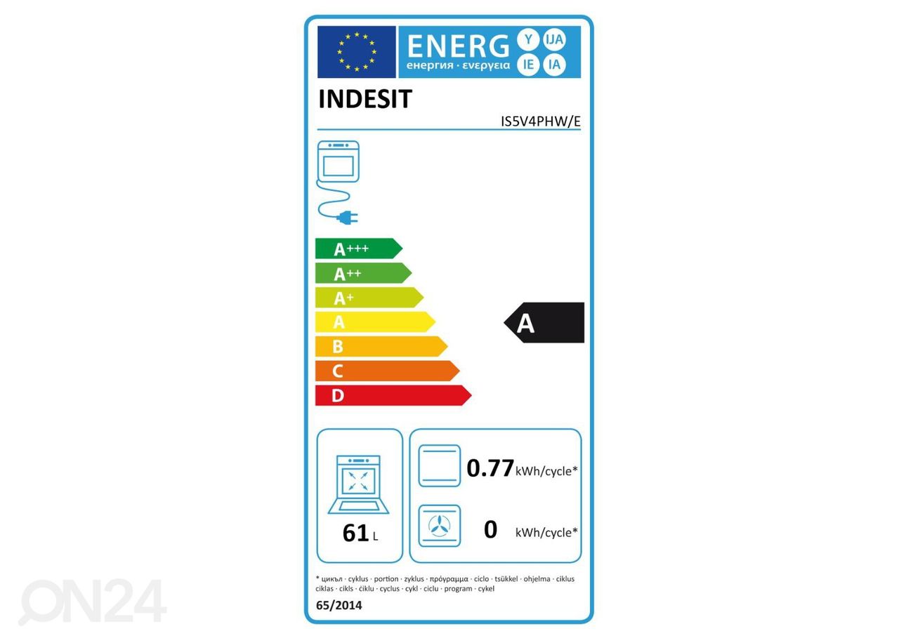 Keraamiline pliit Indesit IS5V4PHWE suurendatud