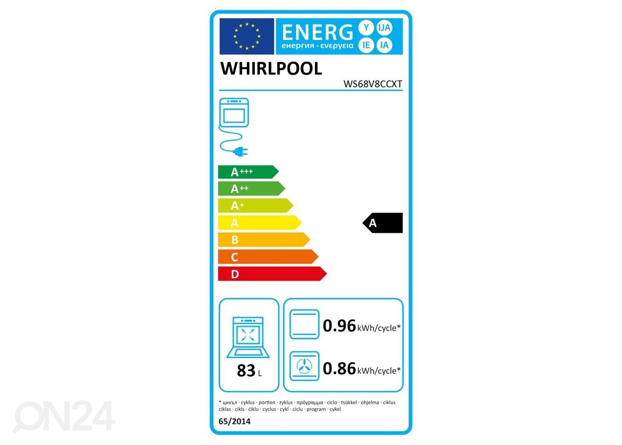 Keraamiline pliit Whirlpool WS68V8CCXT suurendatud