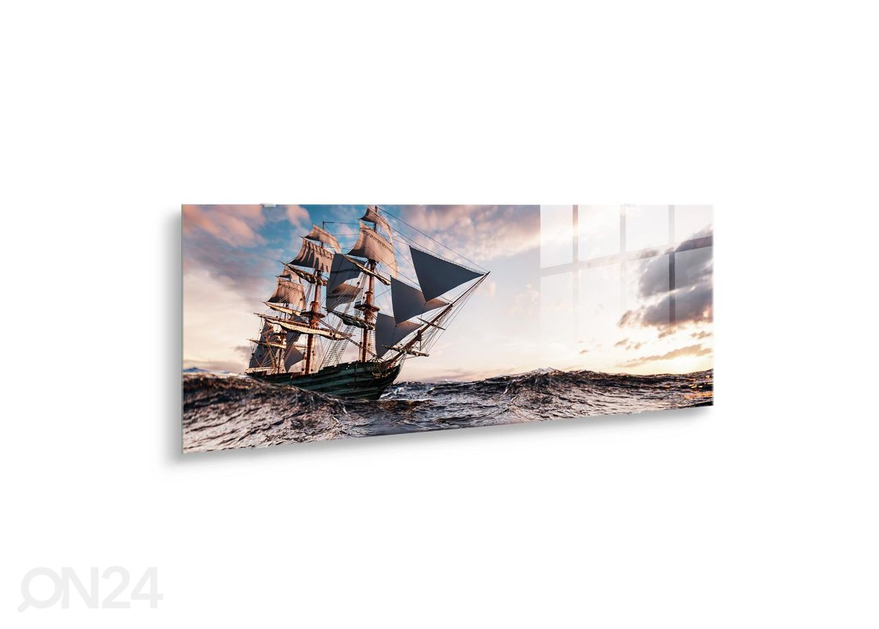 Klaaspilt Ship 125x50 cm suurendatud