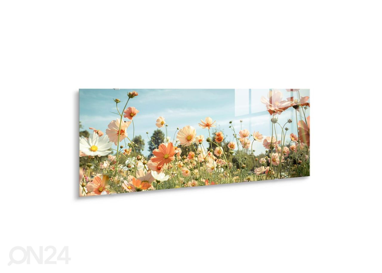 Klaaspilt Yellow Meadow 125x50 cm suurendatud