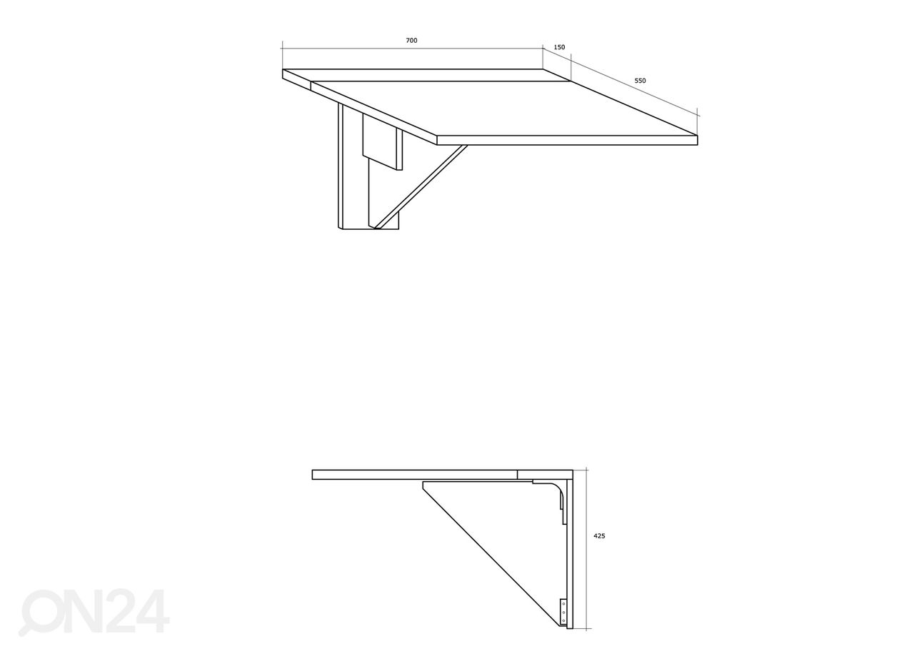 Klapplaud 70x70 cm suurendatud