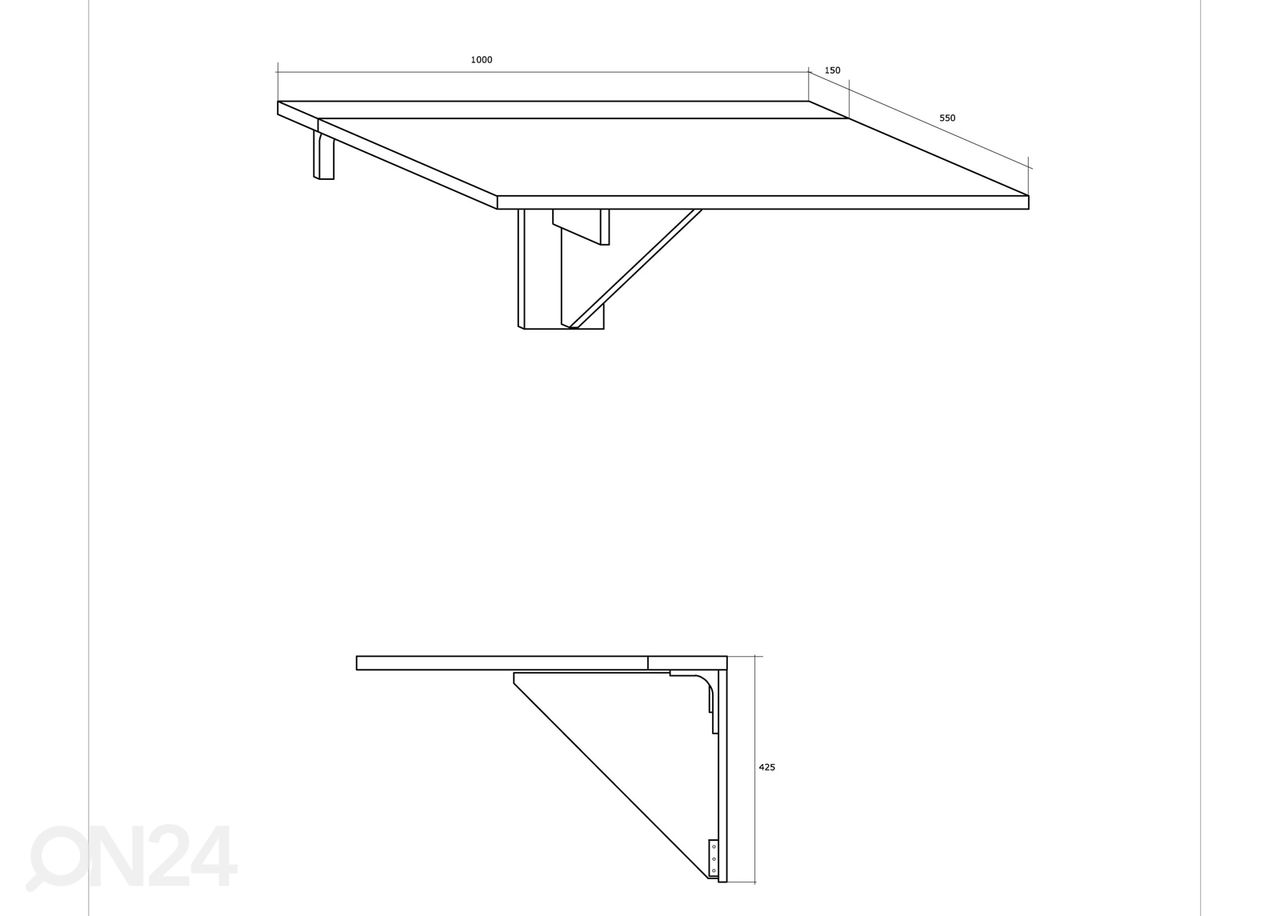 Klapplaud Conna 100x70 cm suurendatud