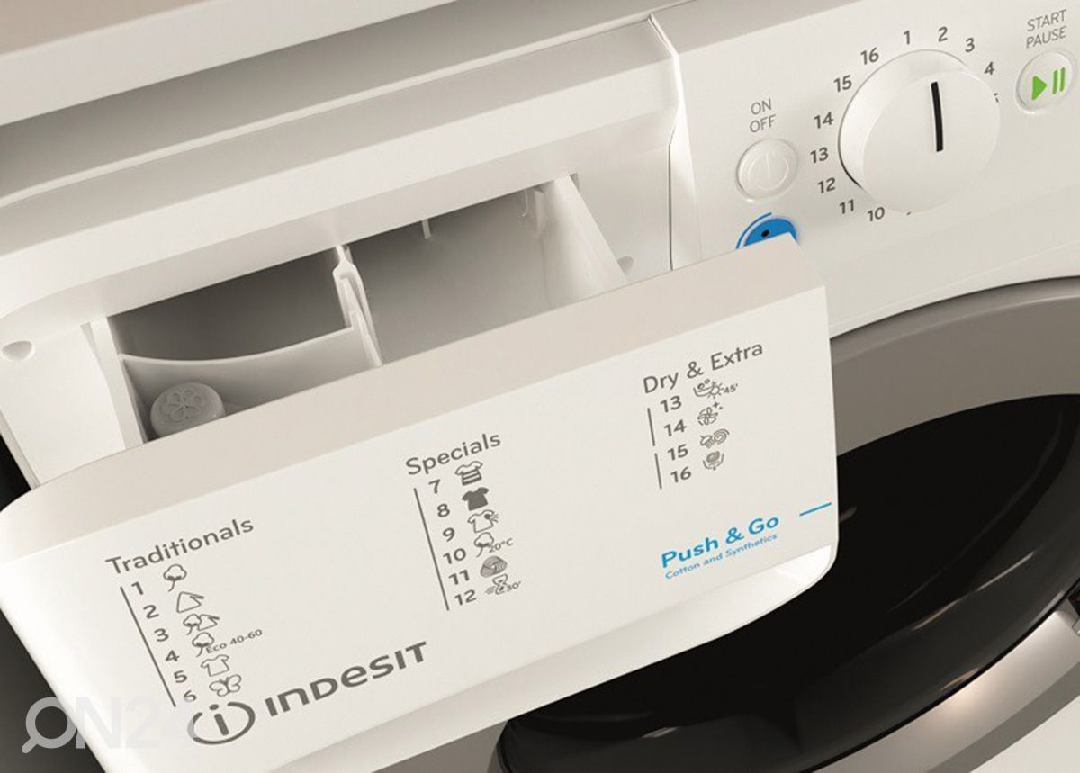 Kuivatiga pesumasin Indesit BDE864359EWSEU suurendatud