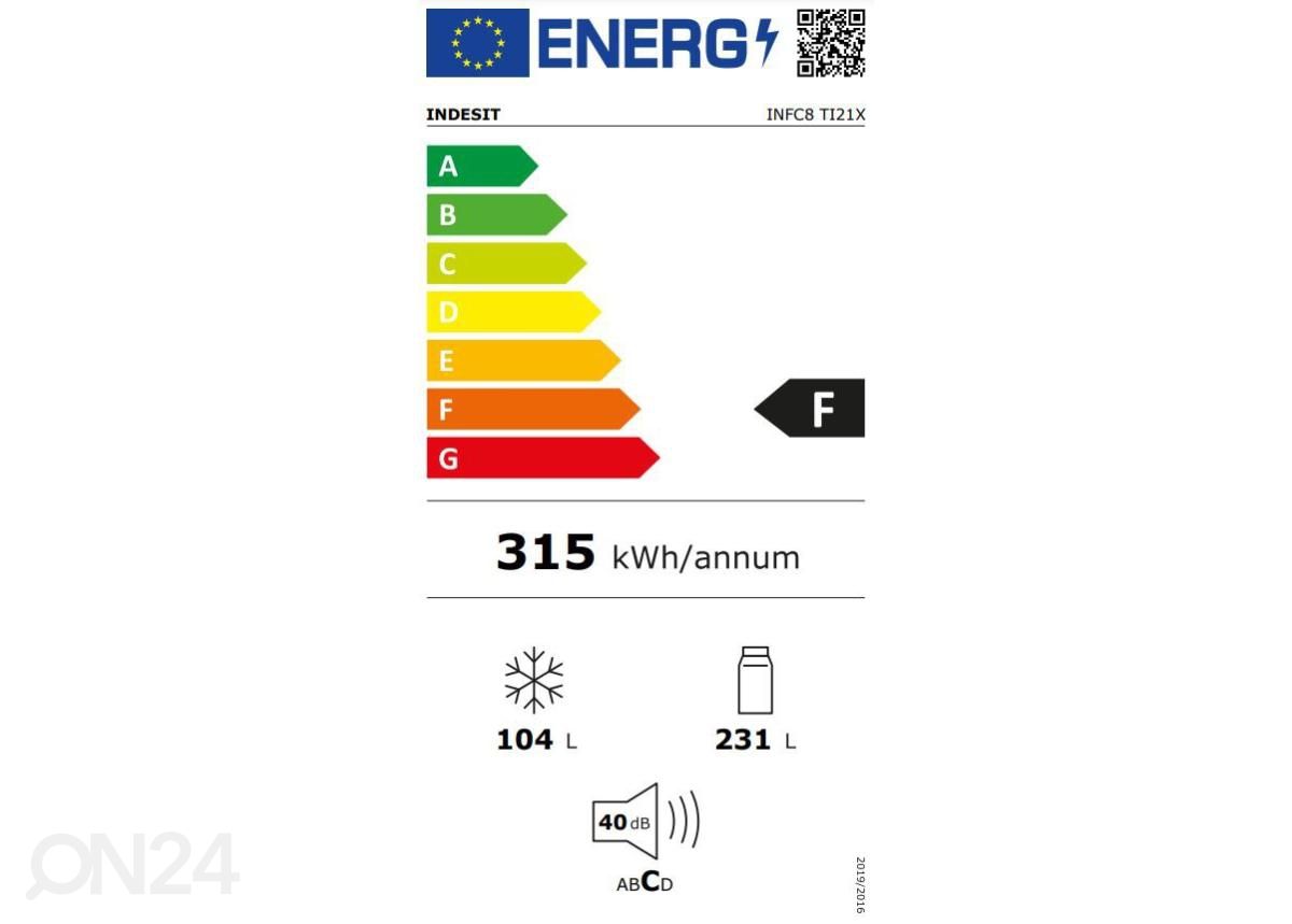 Külmik Indesit INFC8TI21X suurendatud