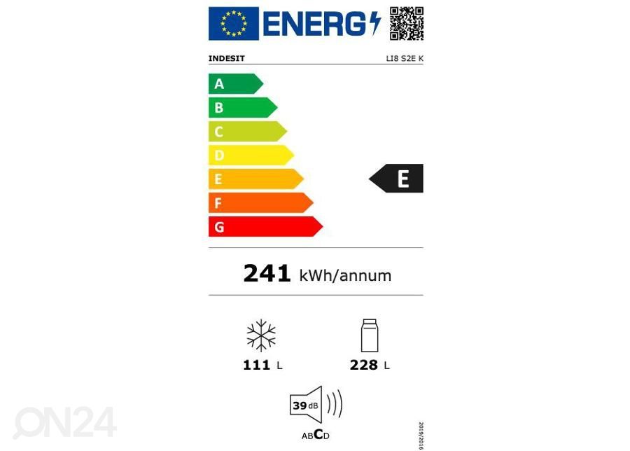 Külmik Indesit LI8S2EK, must suurendatud