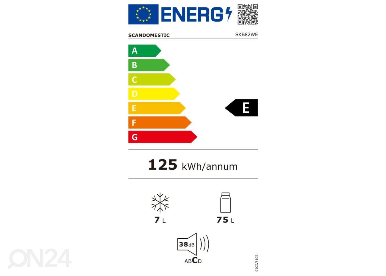 Külmik Scandomestic SKB82WE suurendatud