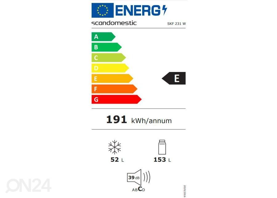 Külmik Scandomestic SKF231W suurendatud