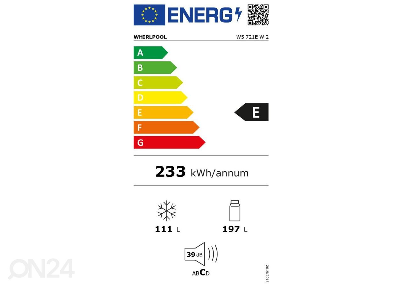 Külmik Whirlpool W5721EW2 suurendatud