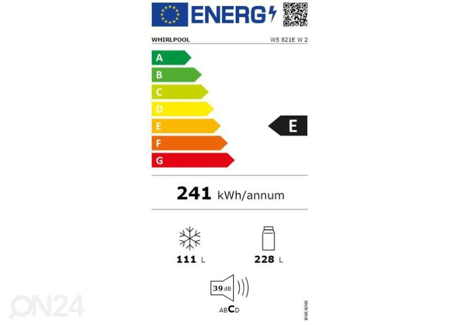 Külmik Whirlpool W5821EW2 suurendatud