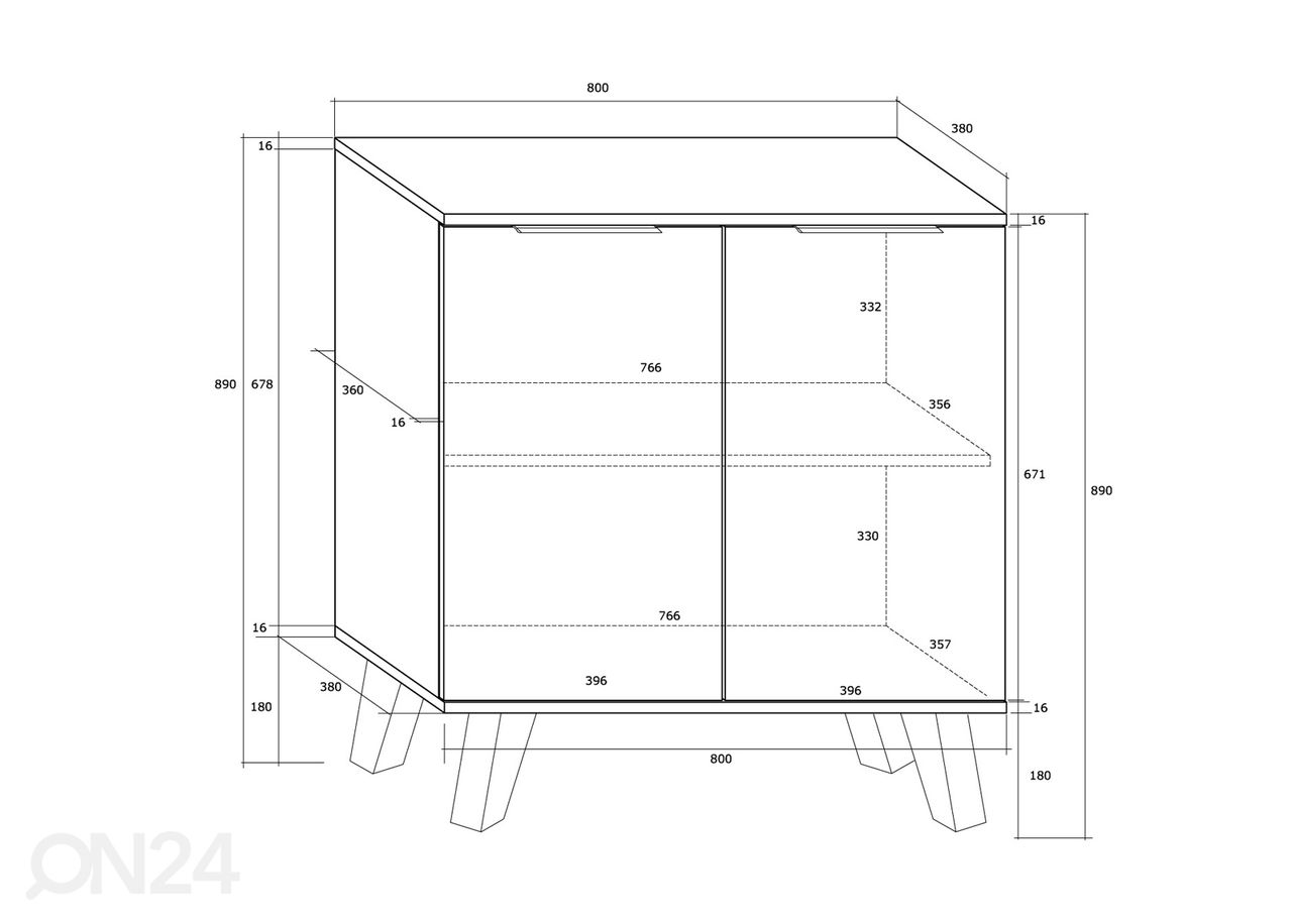 Kummut Kilty 80 cm suurendatud