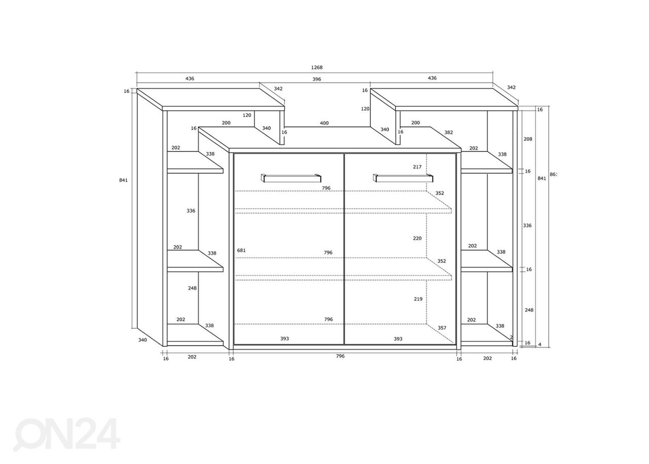 Kummut Macroom 127 cm suurendatud