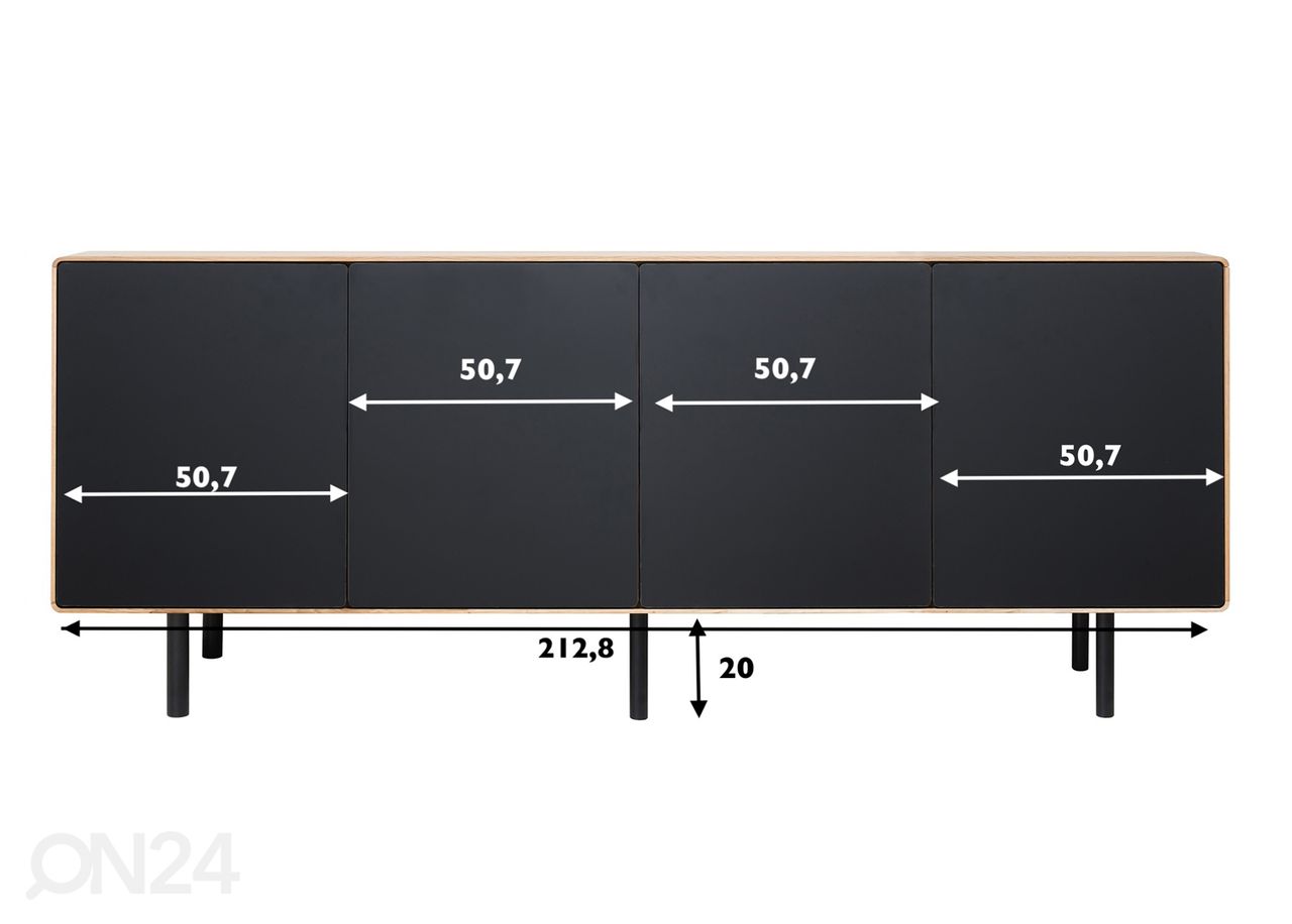 Kummut Tokyo 213 cm suurendatud