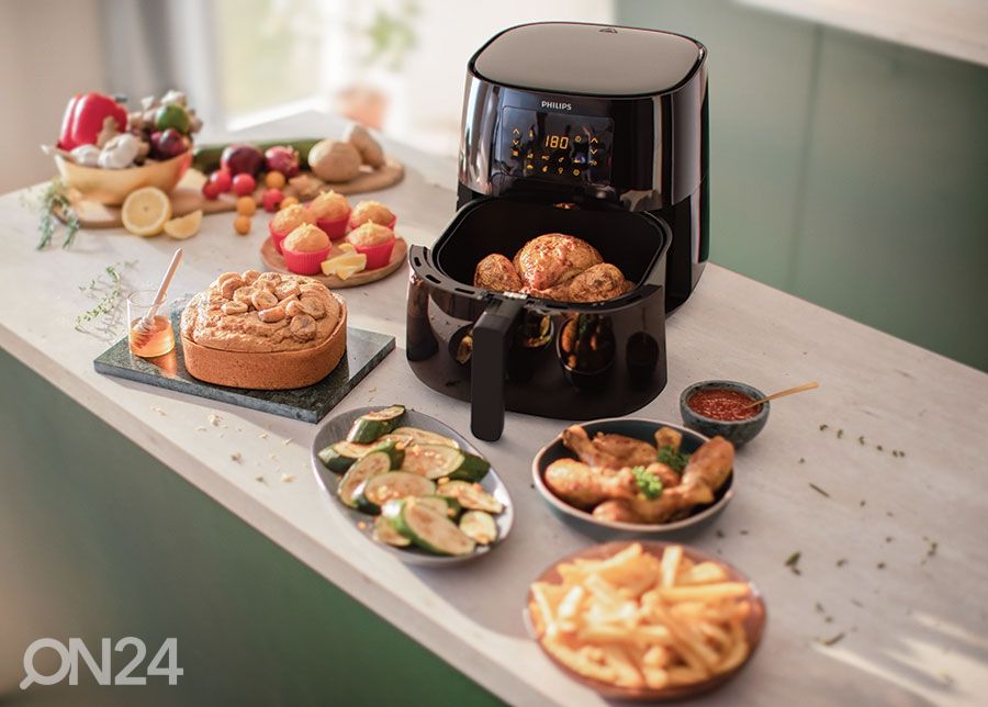 Kuumaõhu fritüür Philips Essential Airfryer XL, must suurendatud