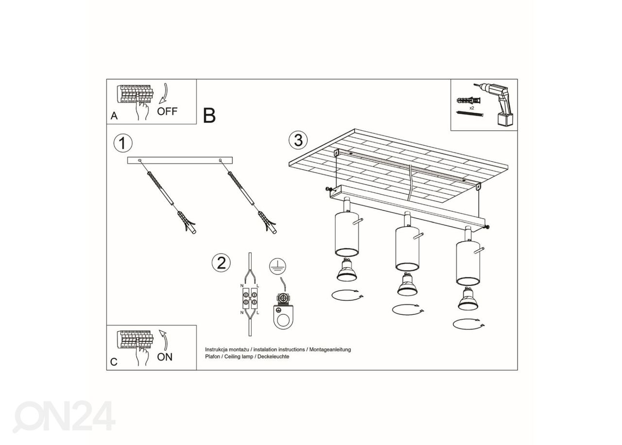 Laelamp Berg 3, naturaalne puit suurendatud