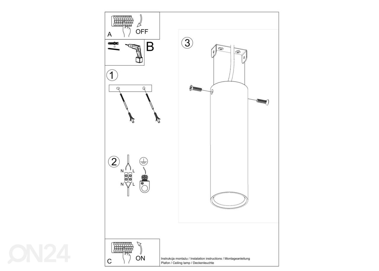 Laelamp Lagos 20, must suurendatud