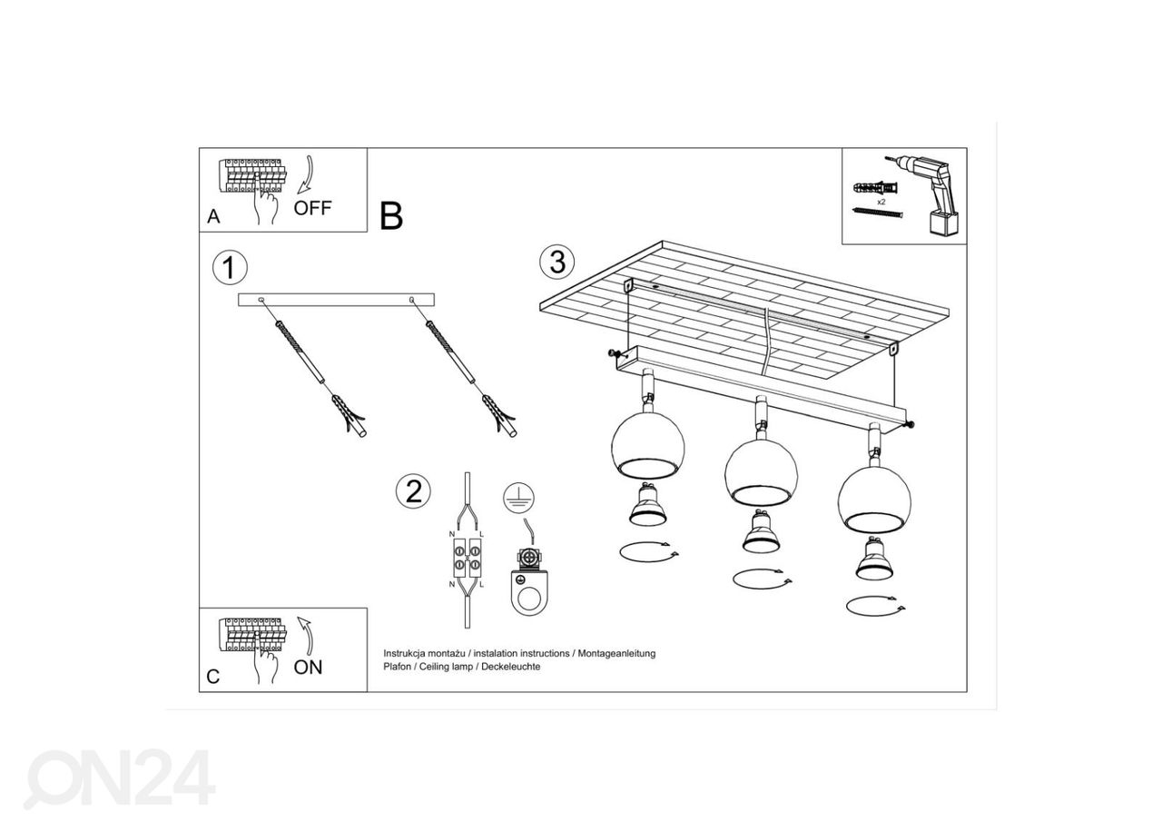 Laelamp Oculare 3, must suurendatud