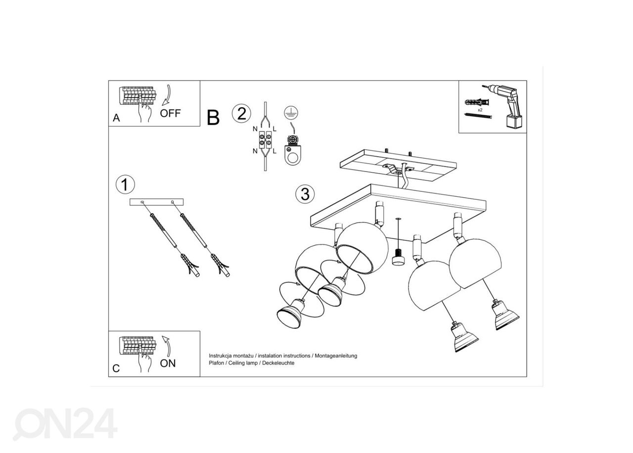 Laelamp Oculare 4, must suurendatud