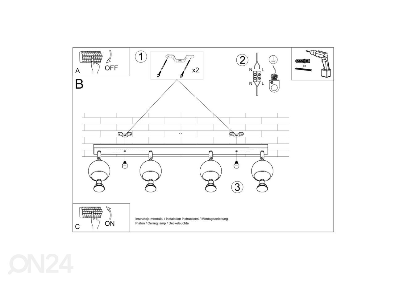 Laelamp Oculare 4L, must suurendatud