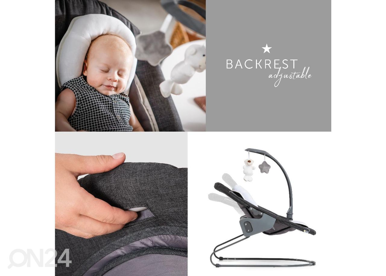 Lamamistool mängukaarega Hauck Comfort Alpha Bouncer Deluxe suurendatud