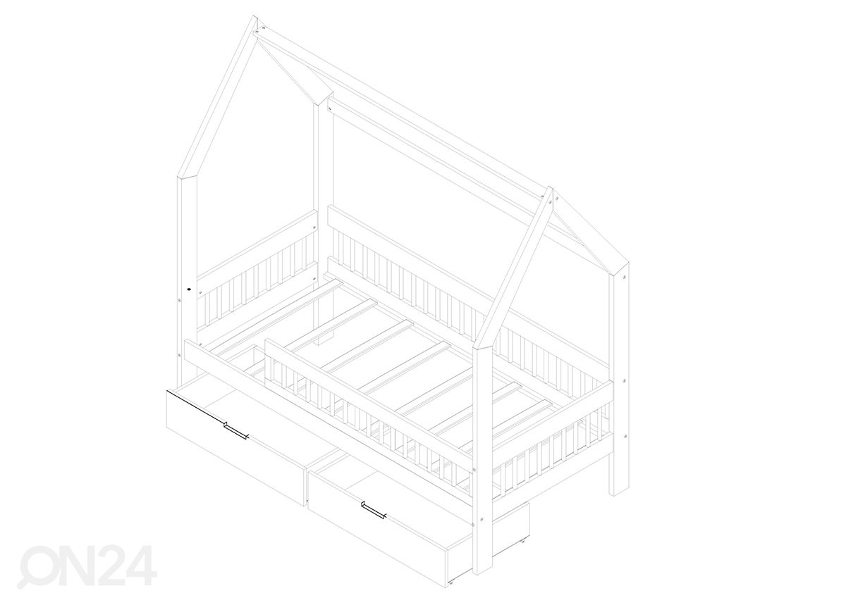 Lastevoodi Sofia I 70x140 cm suurendatud