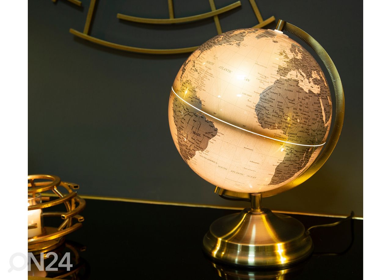 Laualamp Globe Ø25 cm, kuldne/hõbedane/rooste suurendatud