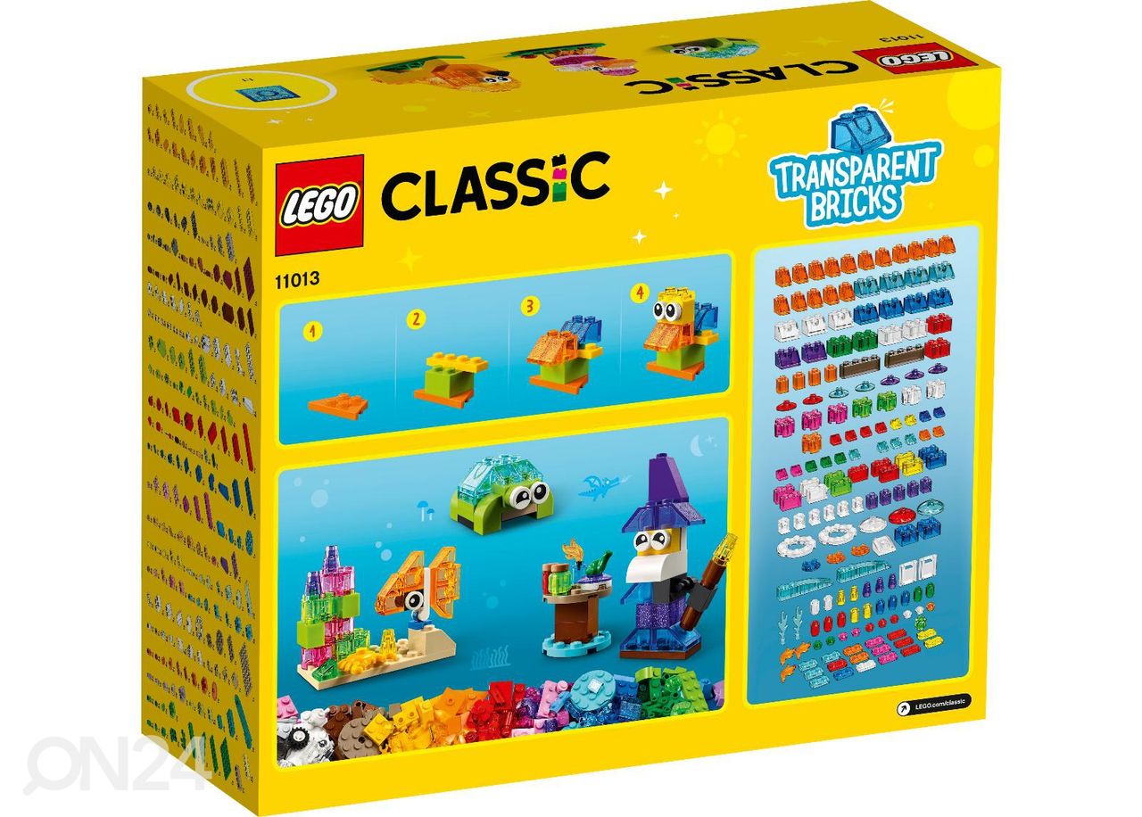 LEGO Classic Läbipaistvad loovmänguklotsid suurendatud