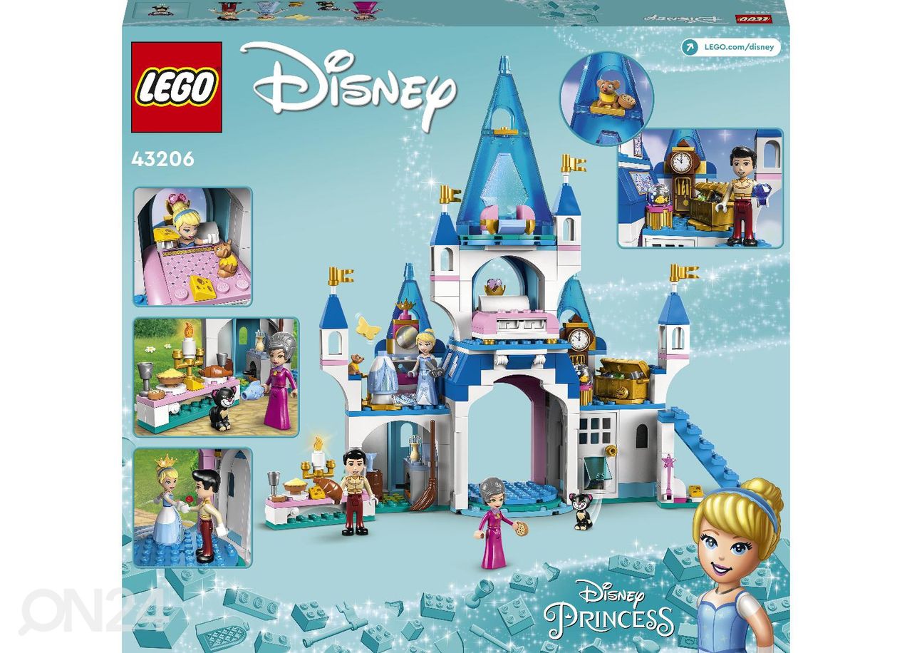 LEGO Disney Tuhkatriinu ja hurmava printsi loss suurendatud