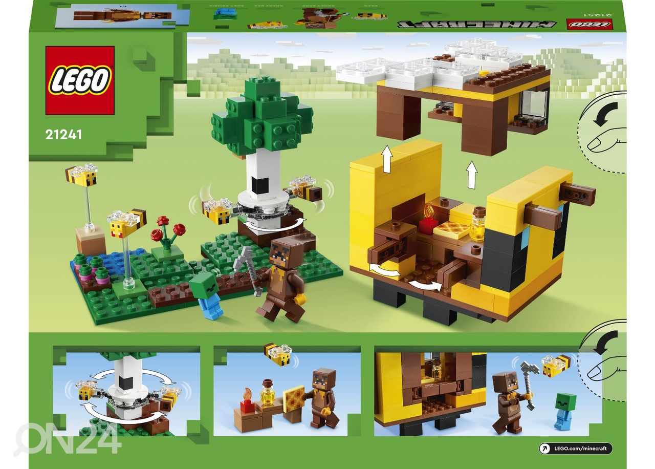 LEGO Minecraft Mesilasemajake suurendatud