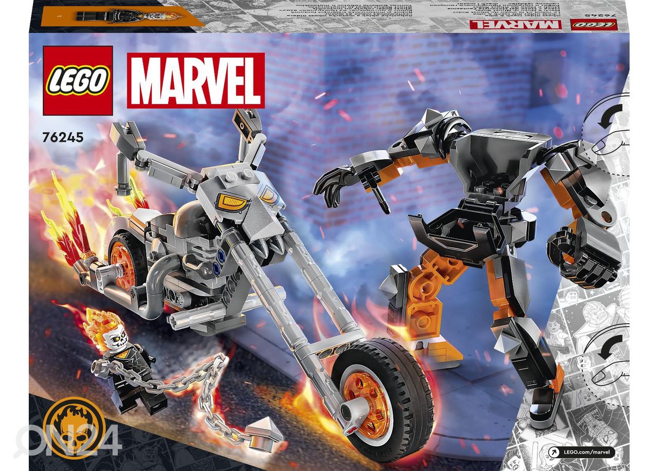 LEGO Super Heroes Ghost Rideri robot ja mootorratas suurendatud