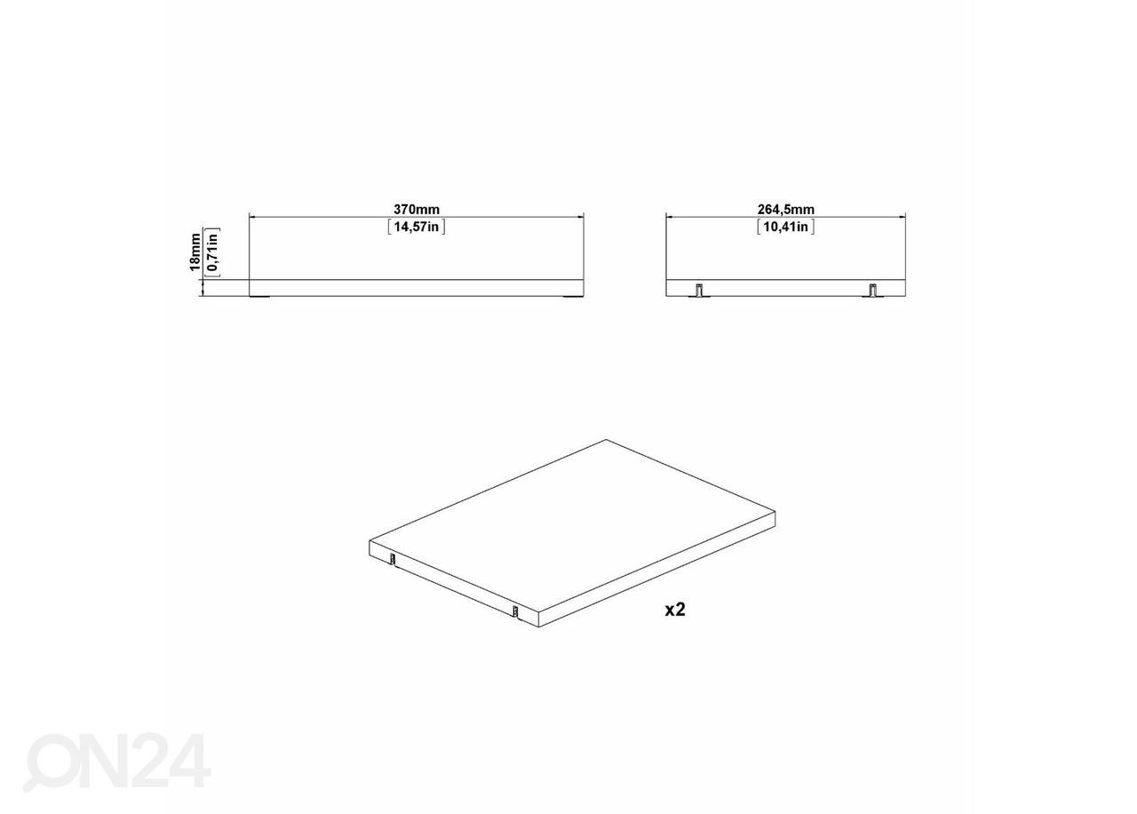 Lisariiulite komplekt Basic suurendatud