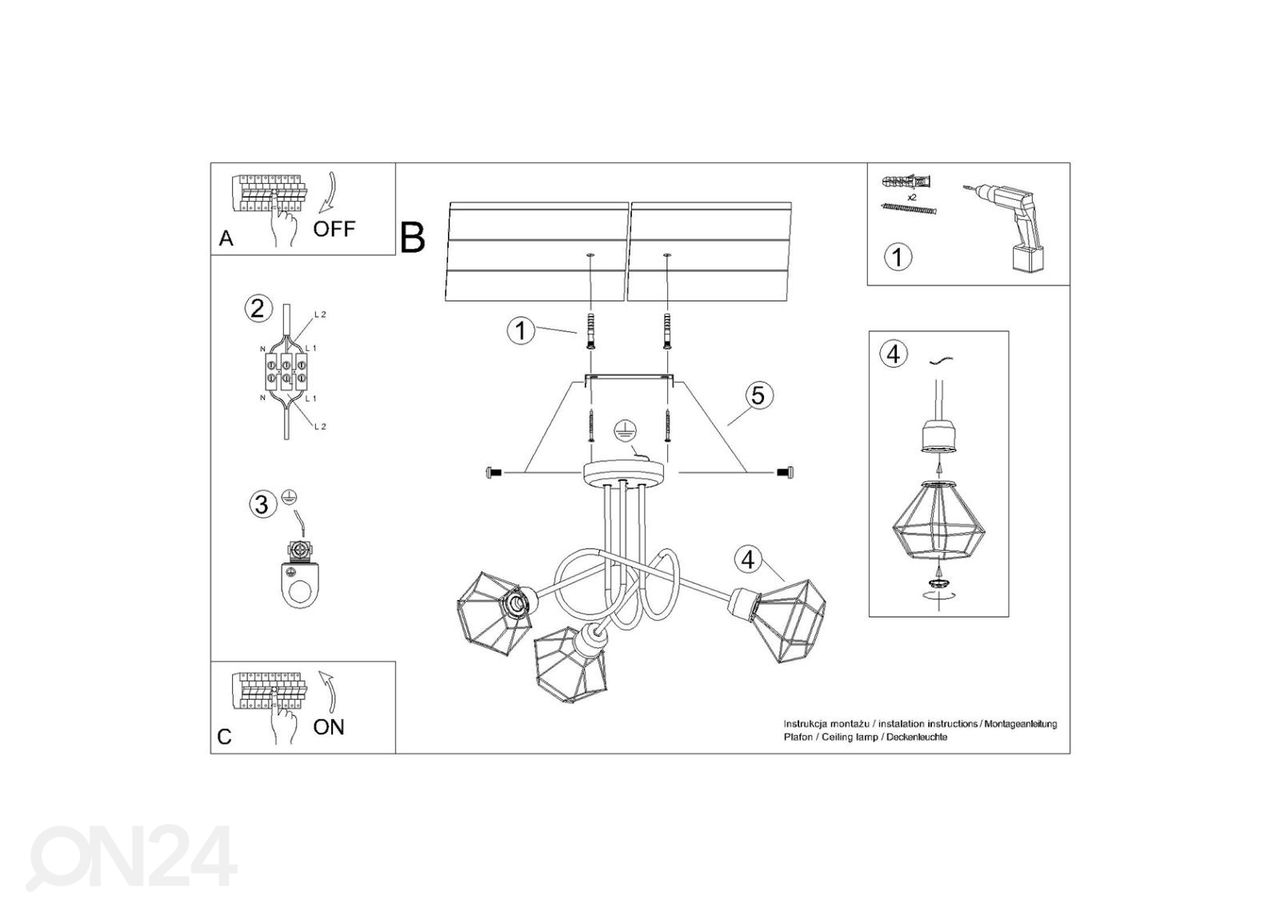 Lühter Artemis 3S, must suurendatud