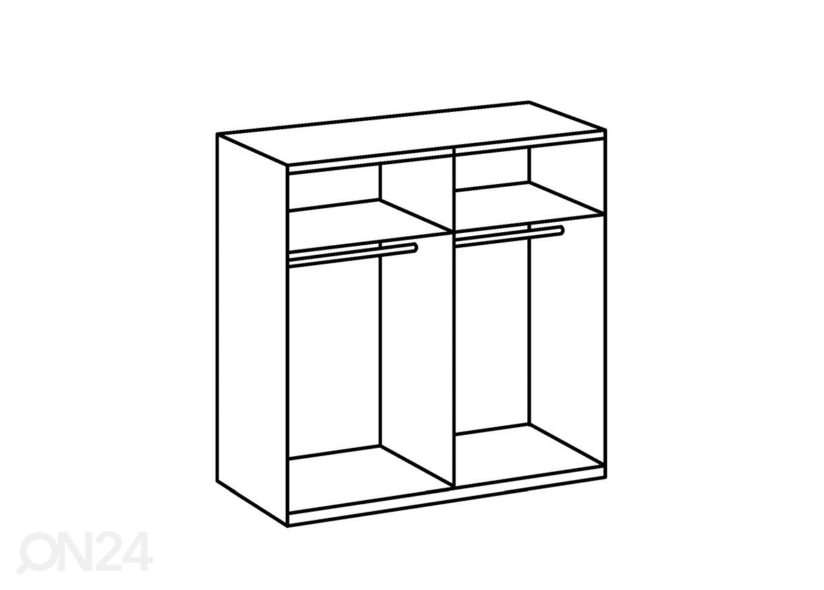 Lükandustega riidekapp Easy Plus h210x180 cm suurendatud