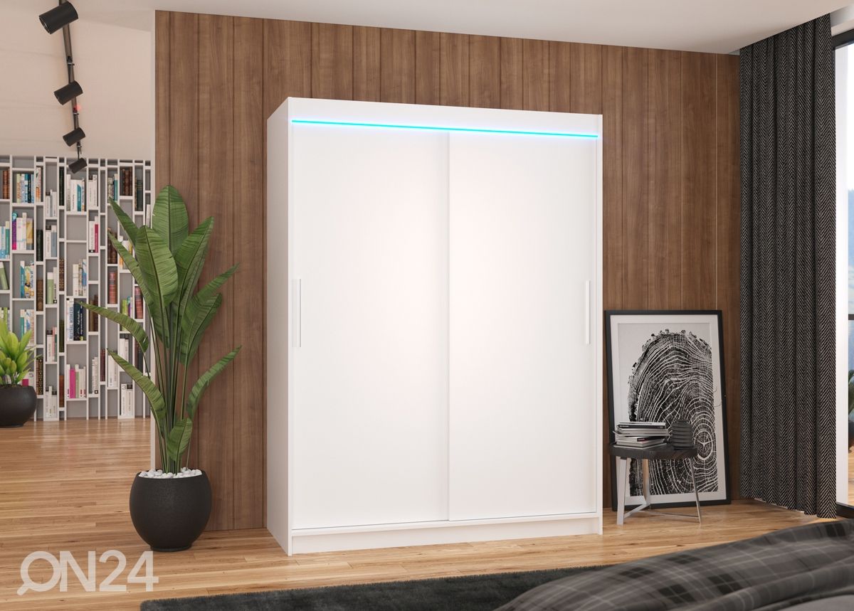 Lükandustega riidekapp Olivia I 150 cm + LED suurendatud