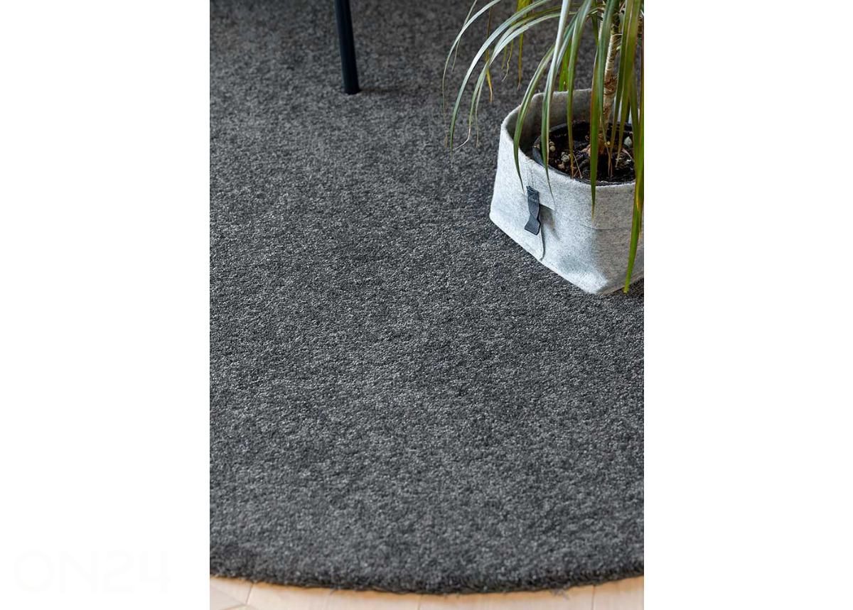 Narma kräsuline tuftingvaip Jazz™ grey Ø 133 cm suurendatud