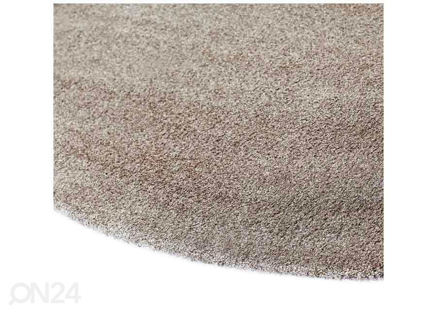 Narma veluurvaip Noble beige ümar Ø 133 cm suurendatud