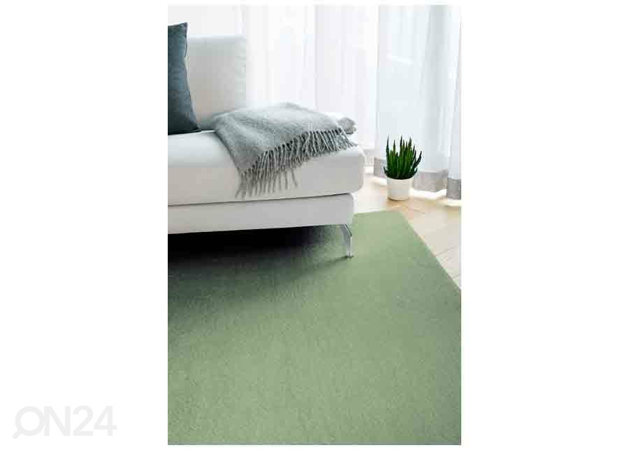 Narma veluurvaip Noble green 67x133 cm suurendatud