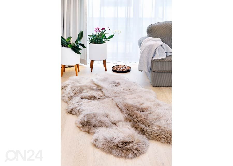 Naturaalne lambanahk Merino mink Quatro ±90x180 cm suurendatud