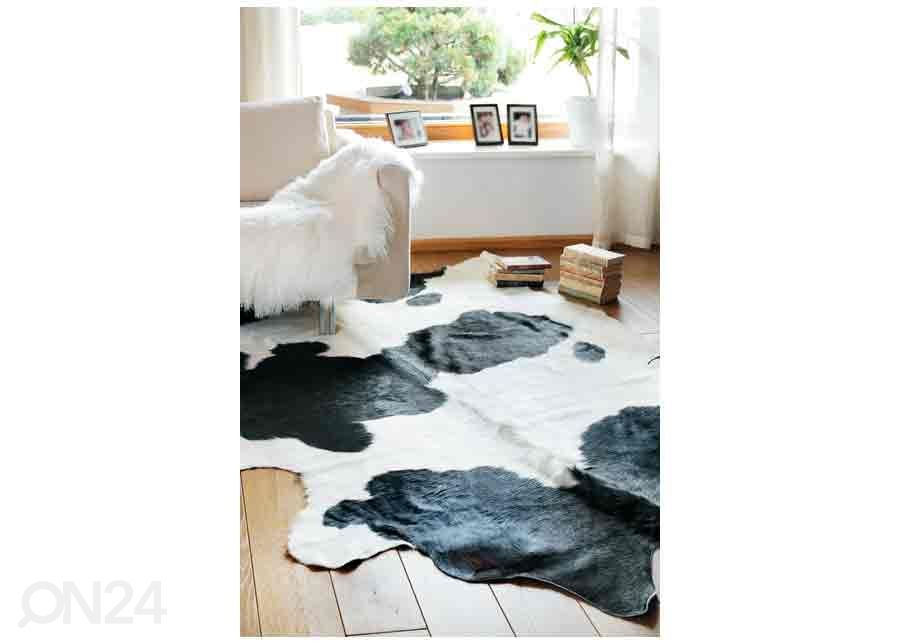 Naturaalne veisenahk black-white maxi 200x210 cm suurendatud