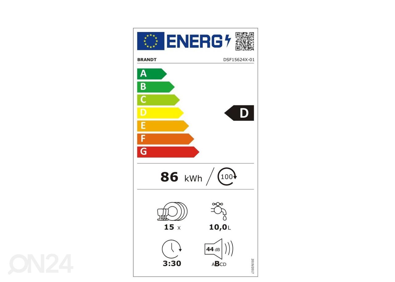 Nõudepesumasin Brandt DSF15624X suurendatud